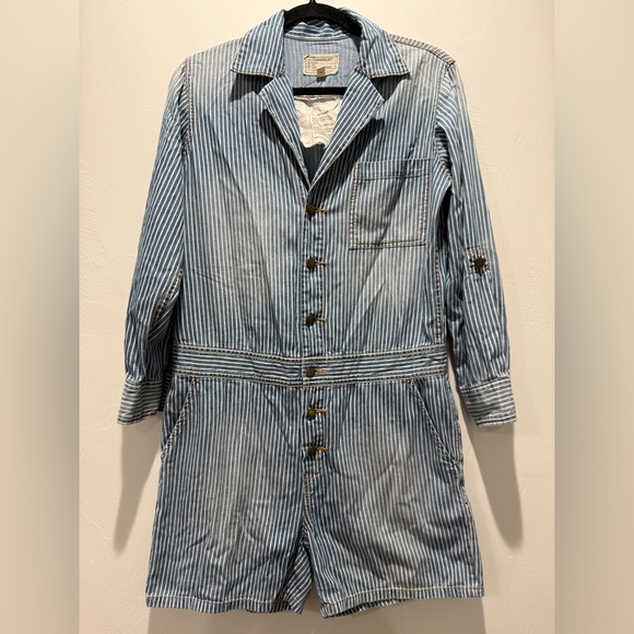 Current/Elliott Denim Button-Up Romper - Picture 4 of 9